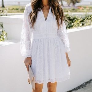 Vici White Lace Dress- bride, bridal, bachelorette